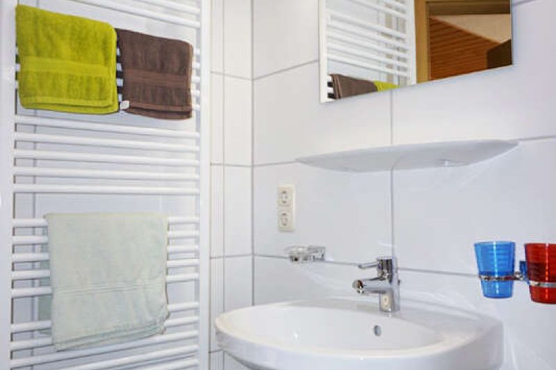 Apartment 1 bathroom sink Haus Sonnberg Kappl Tyrol